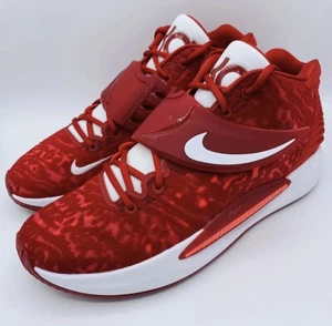 Nike KD14 TB Promo Basketball Shoes Gym Red White Sz 13 DM5040-600 - Picture 1 of 3