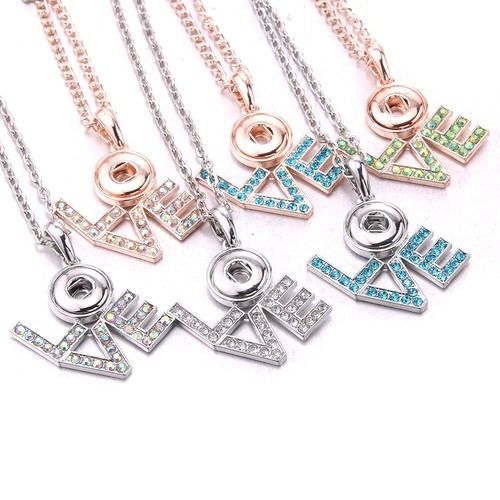 VETEMENTS Nuovo ciondolo alla moda strass bottoni in metallo adatto a bottoni 12 mm gioielli regalo