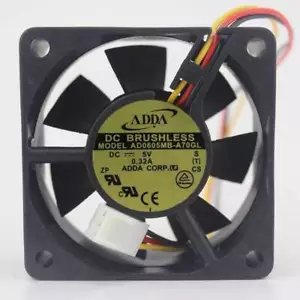Original ADDA 6025 AD0605MB-A70GL 2 Wire 2 pins 6cm case fan 5V 0.32A - Picture 1 of 2