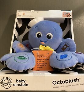 Baby Einstein Octoplush Musical Developmental Plush Activity Toy Blue New