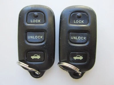 2 x OEM TOYOTA CAMRY SOLARA LLAVE ENTRADA REMOTA LLAVERO ALARMA GQ43VT14T/Usado Foto 1 de 4