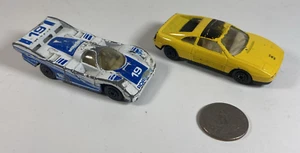 2 Vintage MC Toy Porsche & Farrari Race Diecast Cars - Picture 1 of 7