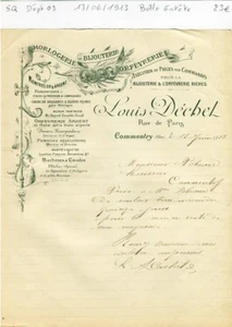 Dépt 03 - Commentry Rue de Paris - Belle Entête Horlogerie Bijouterie de 1913 - Picture 1 of 1