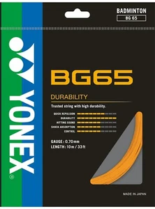 Yonex BG65 Badminton Schlägerschnur - 10 m gelb schwarz gelb blau orange - Bild 1 von 6
