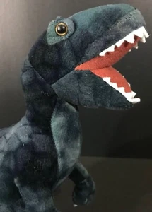 JURASSIC WORLD Plush Tyrannosaurus Rex T-Rex Toy Factory Stuffed Animal Blue EUC - Picture 1 of 5