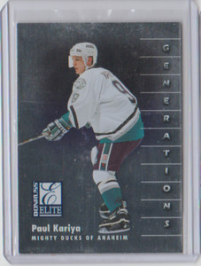 1997-98 Donruss Elite Generations #136 Paul Kariya Anaheim Mighty Ducks