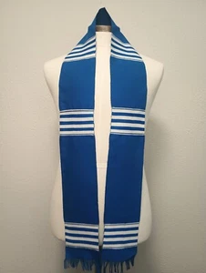Blau weiße Kente Stola, authentische Kente made in Ghana, Abschlussfeier - Bild 1 von 6