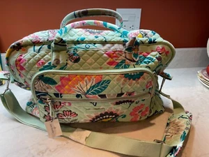 Vera Bradley Iconic Compact Weekender Travel Bag CLOUD VINE NWT - Picture 1 of 6