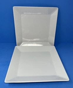Juego de 2 platos de cena cuadrados blancos Pier 1 Quadrado 10,5" - Imagen 1 de 5