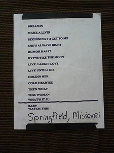 Vtg Clay Walker Set List Concert 1990's Country Music Springfield Mo - Picture 1 of 1