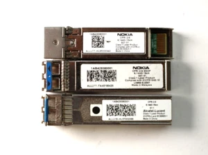 Lot of 3 Nokia 1AB429380001 6.144G LR 15Km SFP+ CPRI 2-6 SMDF SFP Transceivers - Picture 1 of 2