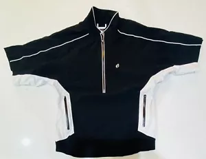 FootJoy DryJoys Jacke Herren L schwarz 1/4 Viertel Reißverschluss Golf Tour Sammlung Logo - Bild 1 von 3