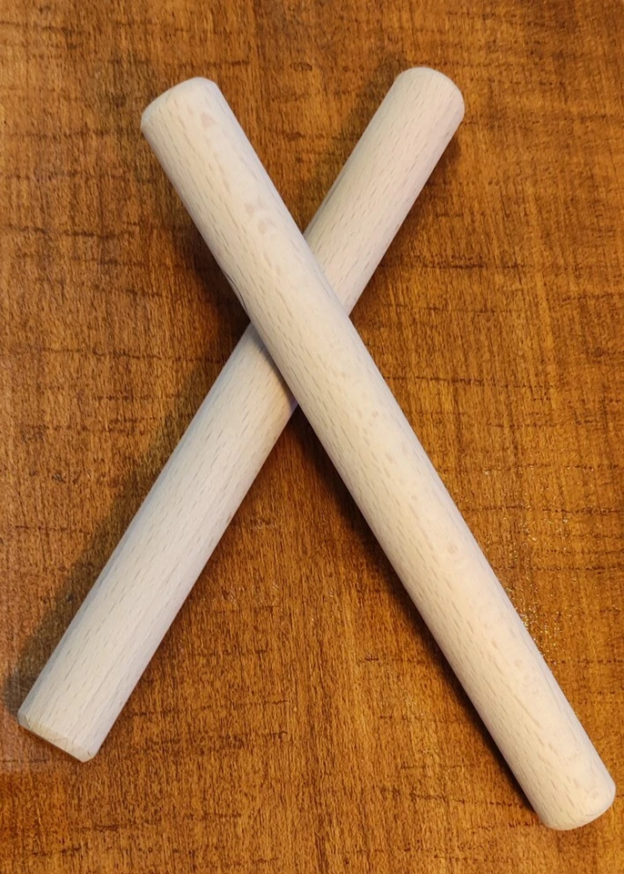 LH Drums Claves, 2 Klangstäbe aus Buche, Länge 17,5 cm, Ø 18,5mm - Bild 1 von 1