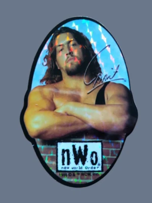 Pegatina de Lucha Libre WCW De Colección 1998 Nuevo Orden Mundial The Giant Big Show Pro Wrestling Foto 1 de 2