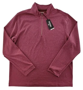 Rhone Mens XXL Commuter Quarter 1/4 Zip Sweater Maroon Marle Standard Fit $128 - Picture 1 of 6