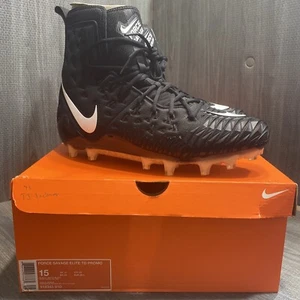 NIKE FORCE SAVAGE ELITE TD PROMO- MENS SIZE 15 - FOOTBALL -  BLACK - 918345-010 - Picture 1 of 9