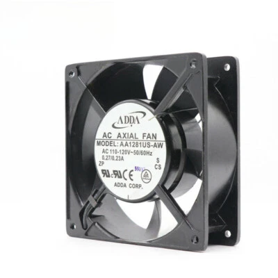 Axial Fan ADDA AA1281US-AW 120*120*38MM 110/120VAC 0.27/0.23A Server Cooling Fan - Image 1 of 3