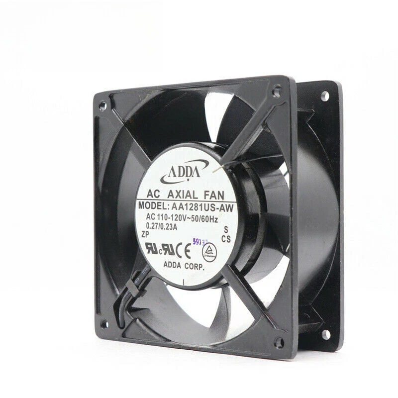 Axial Fan ADDA AA1281US-AW 120*120*38MM 110/120VAC 0.27/0.23A Server Cooling Fan - Image 1 of 3