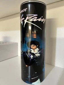 Prince Purple Rain Custom 20 oz Tumbler 20oz Skinny Cup Mug Lid w/ Straw - Picture 1 of 12