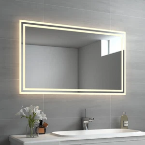 EMKE Wandspiegel Badspiegel LED mit Beleuchtung Lichtspiegel 60x80/100x60/120x60 - Bild 1 von 10