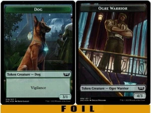 1x MTG - DOG \\ OGRE WARRIOR TOKEN #10/06 - FOIL - Streets of New Capenna - Picture 1 of 1