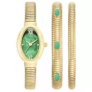 Anne Klein New York Ladies Green Malachite Bracelet And Watch Set / 12/7752MAST - Picture 1 of 12