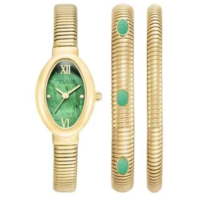 Juego de pulsera y reloj de malaquita verde Anne Klein New York para dama / 12/7752MAST Foto 1 de 4