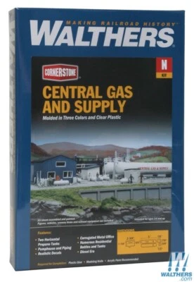 Walthers 933-3213 Central Gas and Supply Kit N Scale Train - Image 1 of 2