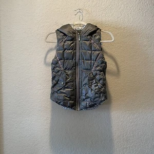 Ivivva girls multicolored full zip hooded goose down reversible vest, size 8 - Picture 1 of 13