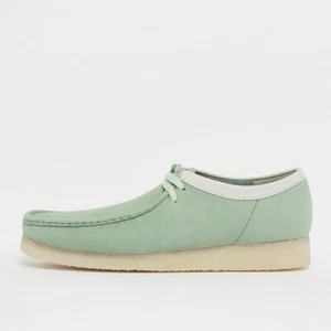 Men Clarks Originals Wallabee Pale Green White Leather Shoes Size 11.5 - 65557 - Picture 1 of 10