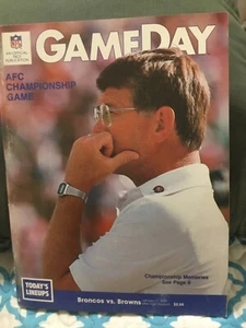 1988 BRONCOS, BROWNS AFC CAMPEONATO JUEGO PROGRAMA "THE FUMBLE" - Imagen 1 de 7