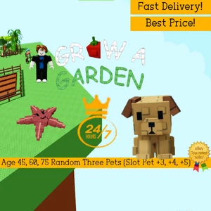 Grow a Garden Roblox Edad 45, 60, 75 Aleatorio Tres Mascotas (Ranura Mascota +3, +4, +5) - Imagen 1 de 1