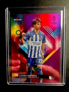 2023-24 Topps Finest UEFA Club Competitions Pink Refractor /75 Kaoru Mitoma #48 - Picture 1 of 2