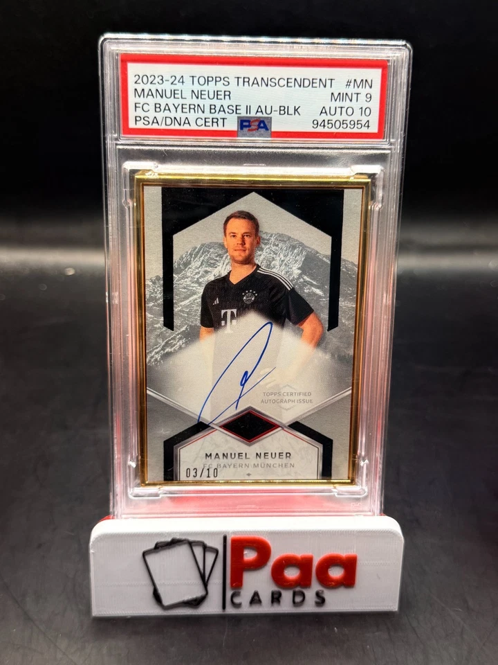 Topps FC Bayern Transcendent Gold OnCard Auto PSA 9 / 10 - Manuel Neuer /10 - Bild 1 von 2