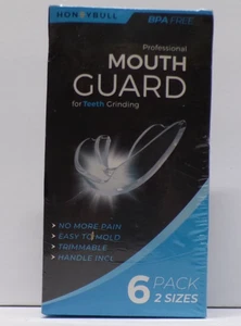HONEYBULL Professional Mouth Guard For Teeth Grinding 6 Pack 2 Sizes - Picture 1 of 4