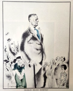 Franklin Delano Roosevelt Zdzislaw Czermanski Vintage 1932 Magazine Print Art - Picture 1 of 5