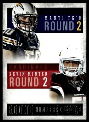 2013 Panini Contenders Round Numbers Kevin Minter/Manti Te'o Rookie San Diego - Image 1 of 2