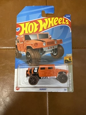 Hot Wheels Street Baja Blazers Humvee Orange Mattel Toy Cars Collectibles  - Image 1 of 2