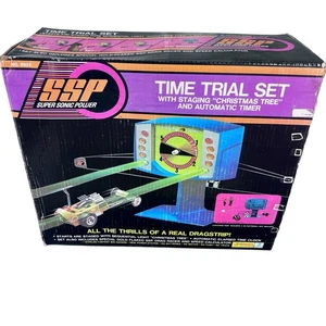 Vintage 1971 Kenner SSP Time Trial Set #8924 Gold Flaked Rail Bird Dragster - Bild 1 von 21