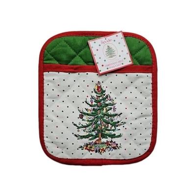 Spode Árbol de Navidad Horno Olla Soporte Set de 2 Vacaciones Lunares Festivo Foto 1 de 2