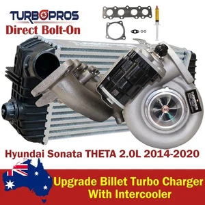 Upgrade Billet Turbo Charger With 84mm Intercooler For Hyundai Sonata THETA 2.0L - Imagen 1 de 11