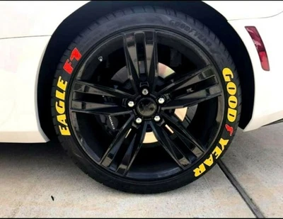 Adesivos permanentes para letras de pneus GoodYear Eagle F1 1,00" para 14" a 22" 8 peças - Imagem 1 de 2