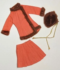 Vintage Barbie 1969 #1486 Winter Wow Jacke Rock Haube NEUWERTIG Mod Fashion - Bild 1 von 7