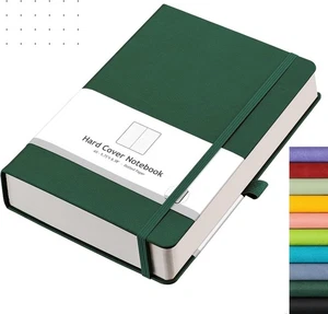 AHGXG Bullet Dotted Journal - 320 Numbered Pages Dot Grid A5-Dotted, Green  - Picture 1 of 8