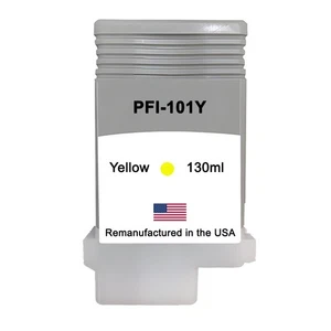 Compatible Ink Cartridge For Canon PFI-101 130ml Yellow-USA - Picture 1 of 2