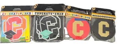 Carta de felicitación pancarta y remolino colgante decoraciones Foto 1 de 4