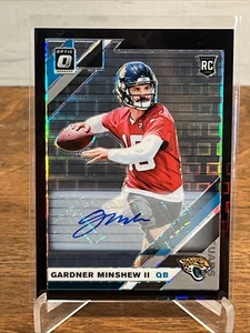 2019 Panini Donruss Optic Rookie Gardner Minshew Black Pandora 08/25 Auto RC - Bild 1 von 3