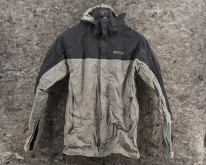 Marmot Hooded Windbreaker Jacket Mens S Gray Outdoor Trekking Hiking Zip Up - Picture 1 of 12