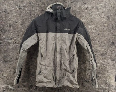 Marmot Hooded Windbreaker Jacket Mens S Gray Outdoor Trekking Hiking Zip Up - Image 1 of 4