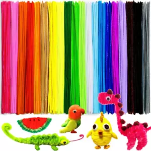 200Pcs Pipe Cleaners, Pipe Cleaners for Crafts, Craft Supplies Multicolor Chenil - Picture 1 of 12